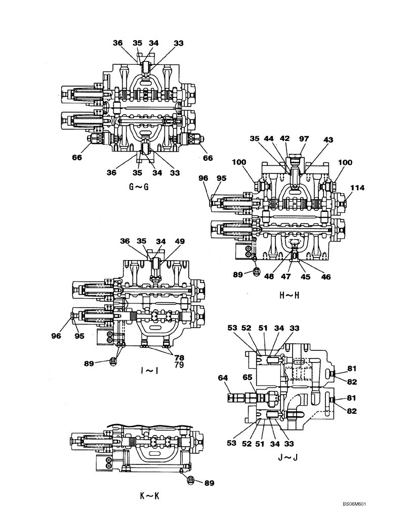 Схема запчастей Case CX210BNLC - (08-68) - KRJ16011 VALVE ASSY - CONTROL (08) - HYDRAULICS