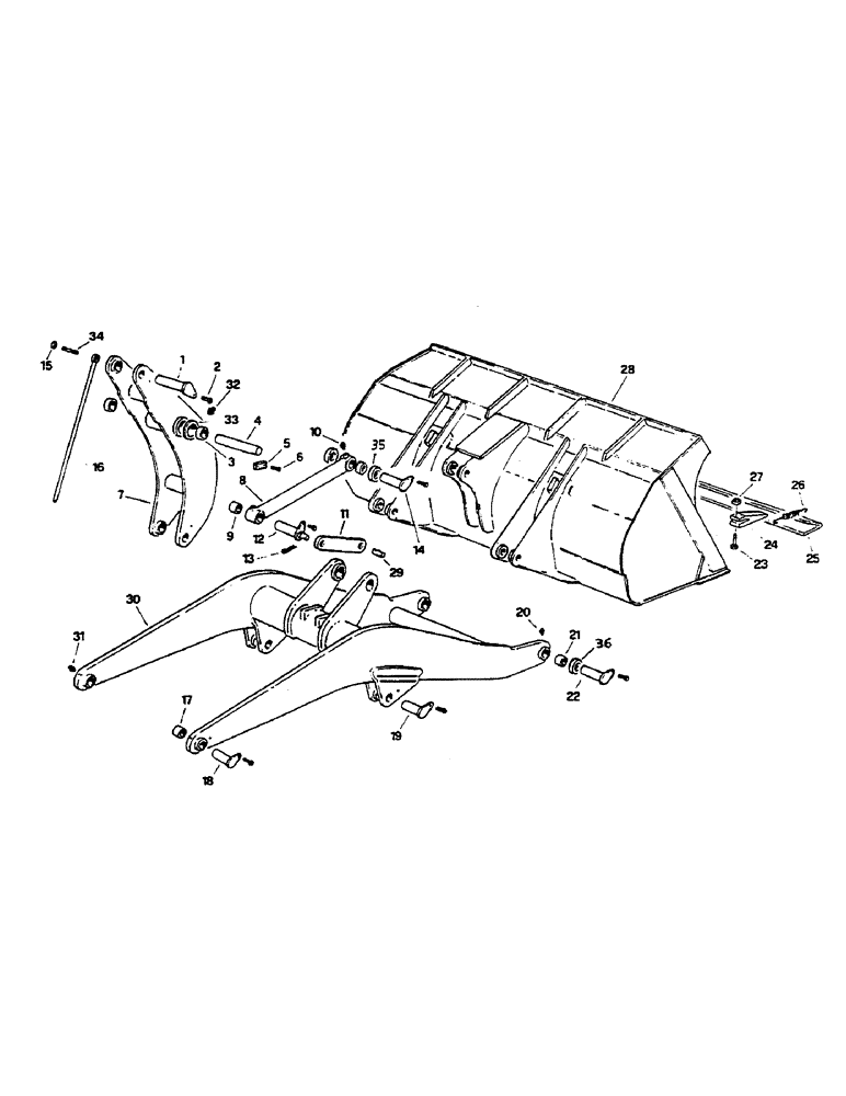 Схема запчастей Case 221B - (9-20) - BUCKET AND EQUIPMENT, 121B (DAH1215912-) (09) - CHASSIS/ATTACHMENTS