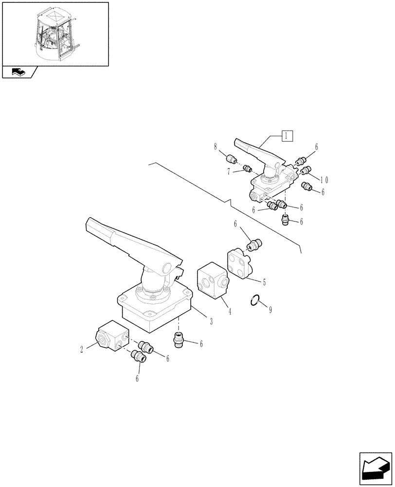 Схема запчастей Case 21E - (1.42.3[01]) - BRAKE PEDAL ASSY - BEFORE DATE 4 MARCH, 2010 (10) - OPERATORS PLATFORM