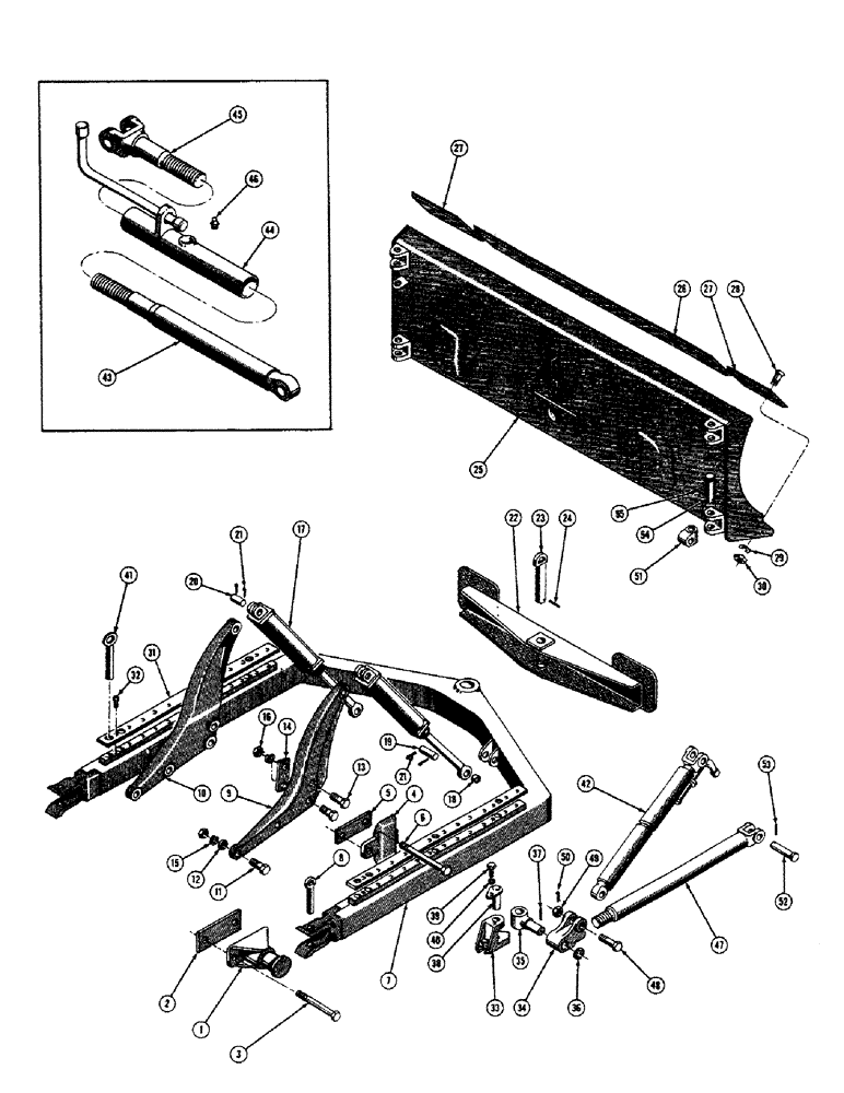 Схема запчастей Case 520 - (128) - MECHANICAL ANGLING DOZER (05) - UPPERSTRUCTURE CHASSIS