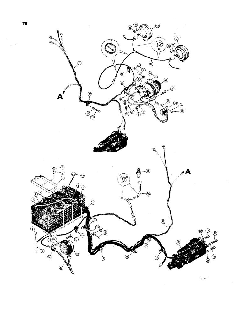 Схема запчастей Case 850 - (078) - ELECTRICAL SYSTEM (06) - ELECTRICAL SYSTEMS