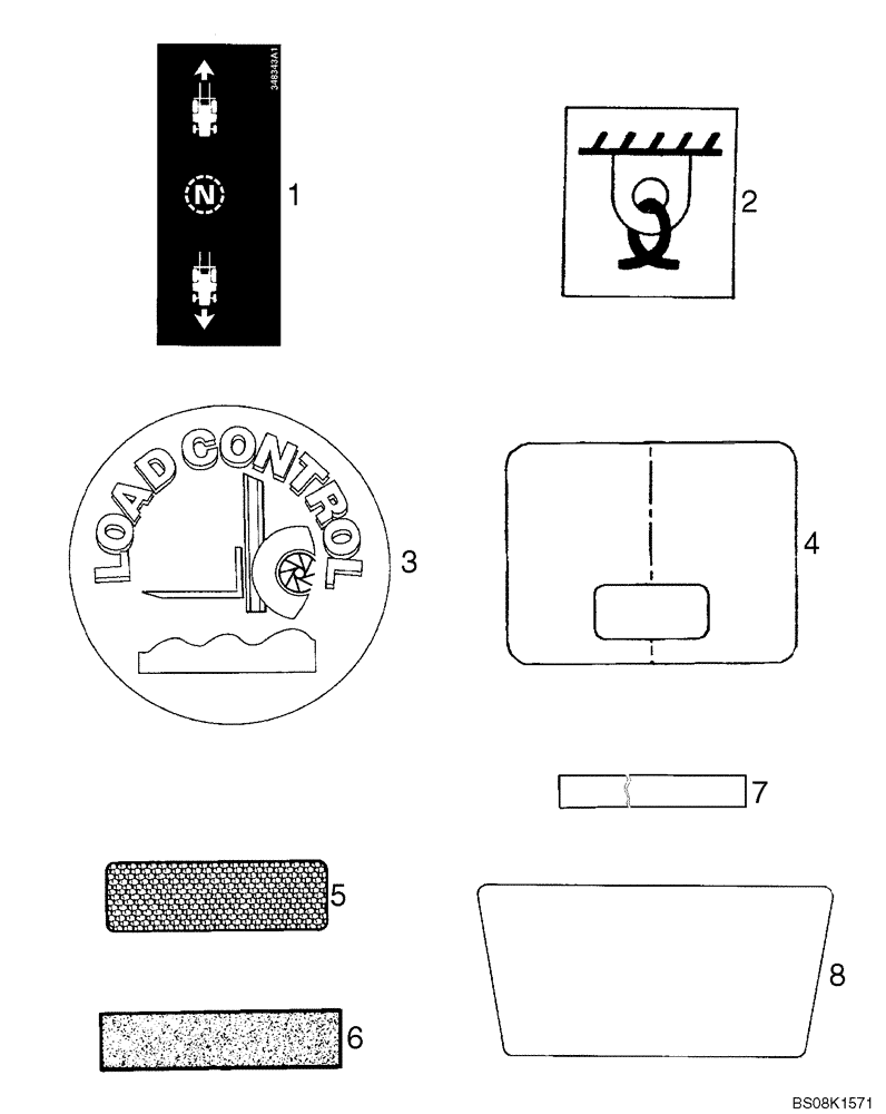 Схема запчастей Case 586G - (09-32) - DECALS (09) - CHASSIS