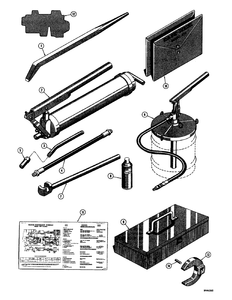 Схема запчастей Case 750 - (282) - TOOLS, GREASE GUN AND DECALS Invalid section