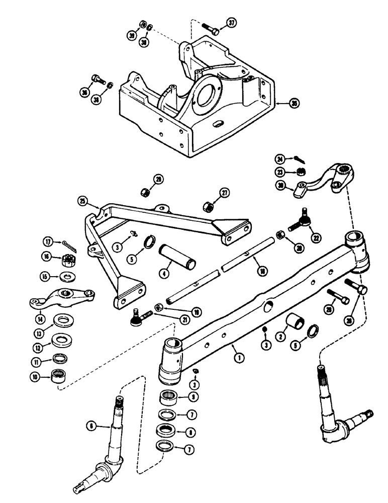 Схема запчастей Case 480CK - (112) - FRONT AXLE 