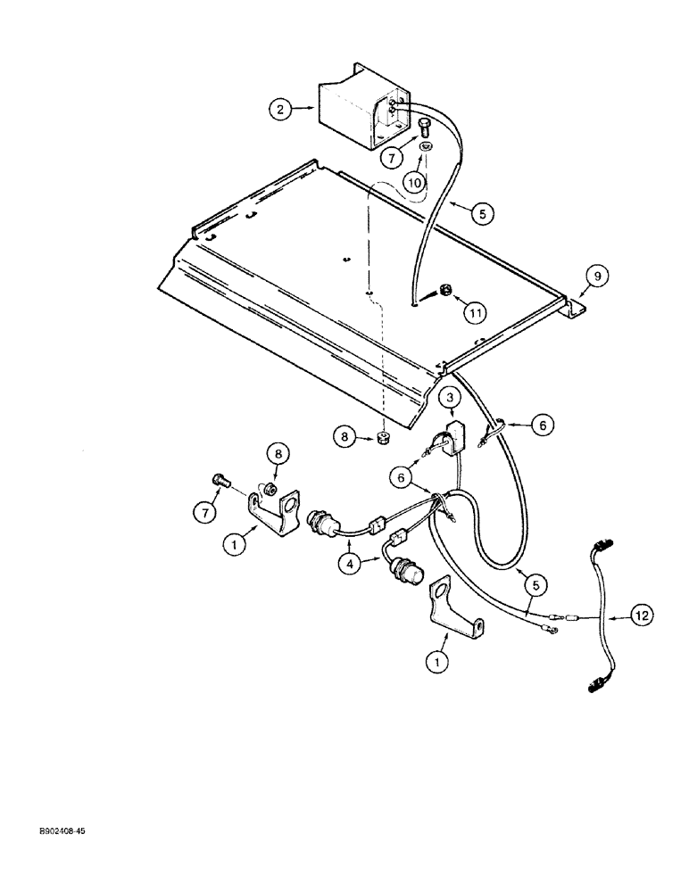 Схема запчастей Case 1818 - (4-30) - BACKUP ALARM (04) - ELECTRICAL SYSTEMS