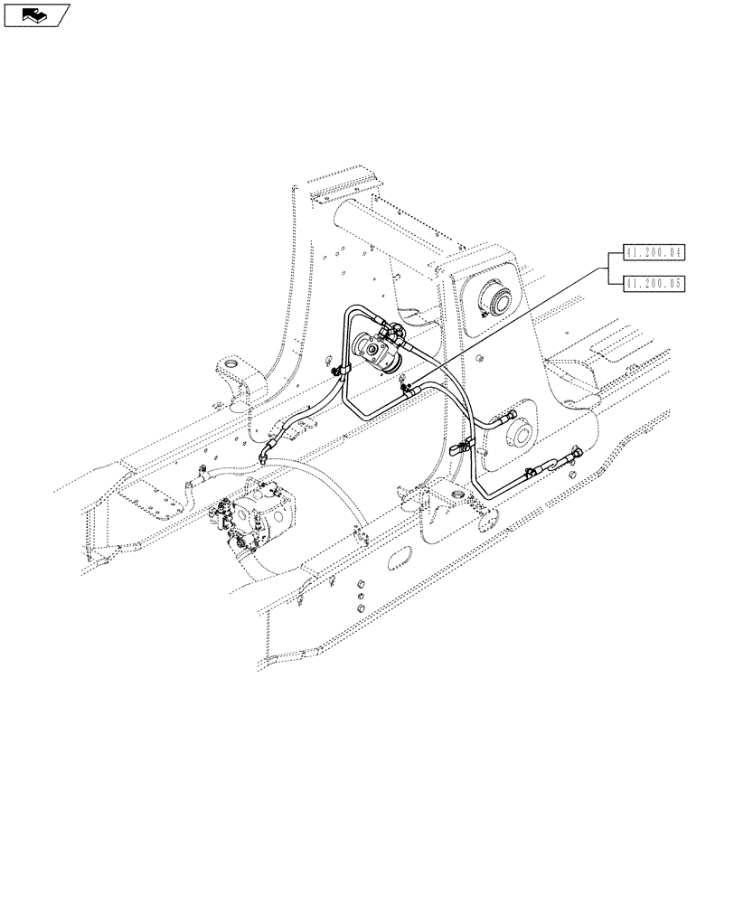 Схема запчастей Case 590SN - (41.000.00[02]) - PICTORIAL INDEX - STEERING (41) - STEERING