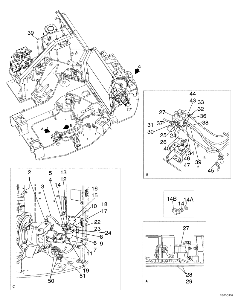 Схема запчастей Case CX75SR - (08-37) - HYDRAULICS - PILOT PRESSURE, RETURN LINES (08) - HYDRAULICS