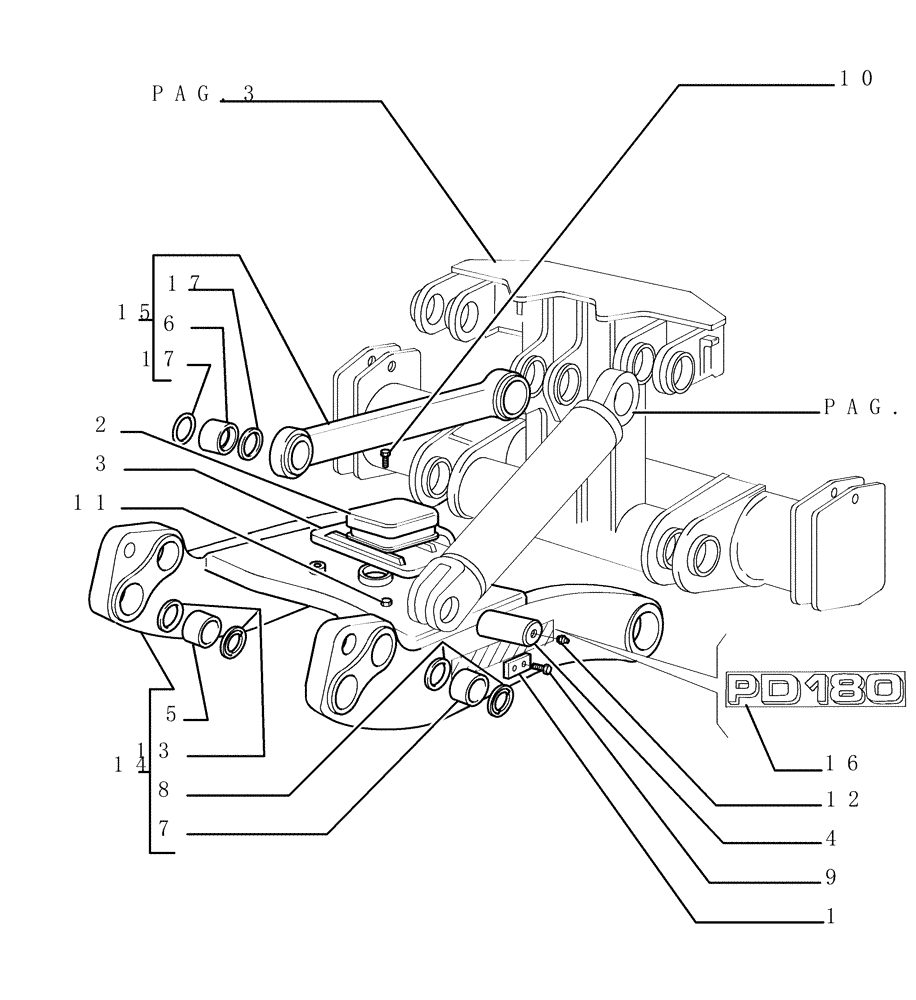 Схема запчастей Case 1850K - (9.522[02]) - RIPPER (PD) - FRAME - OPTIONAL CODE 76078285 (19) - OPTIONS