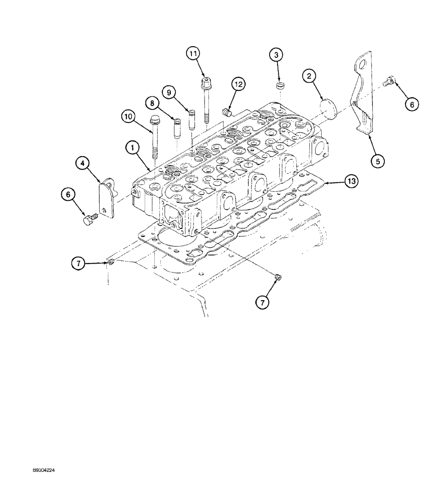 Схема запчастей Case MAXI-SNEAKER - (02-024) - CYLINDER HEAD, KUBOTA V1505 ENGINE, KUBOTA V1505-B ENGINE (02) - ENGINE