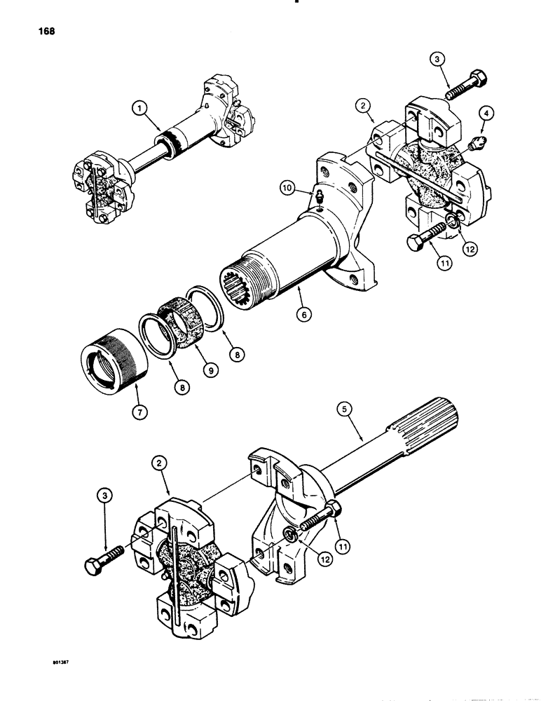 Схема запчастей Case 780B - (168) - L101466 DRIVE SHAFT (06) - POWER TRAIN