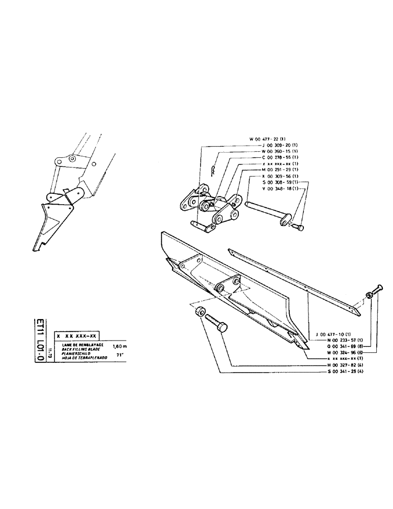 Схема запчастей Case TC45 - (123) - BACK FILLING BLADE 