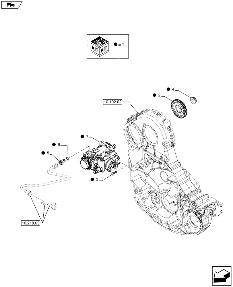 Схема запчастей Case F3DFA613B E003 - (10.247.01) - INJECTION PUMP (504386750) (10) - ENGINE