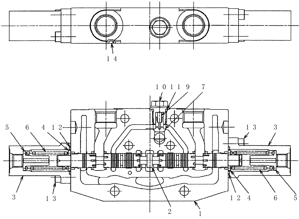 Схема запчастей Case CX50B - (HC003) - VALVE ASSEMBLY, CONTROL (SLEWING) (35) - HYDRAULIC SYSTEMS