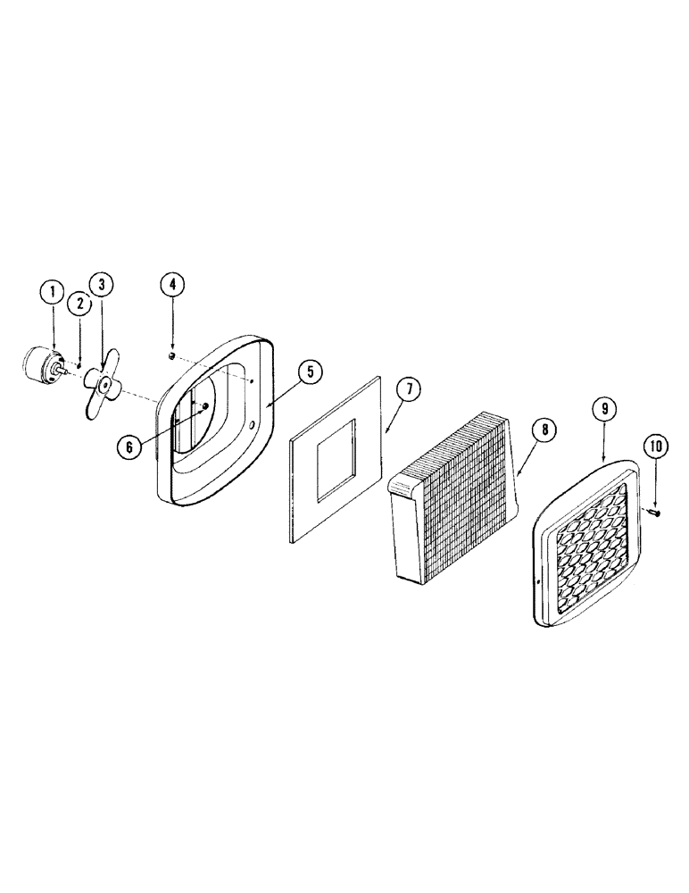 Схема запчастей Case 980 - (080) - HEATER (05) - UPPERSTRUCTURE CHASSIS