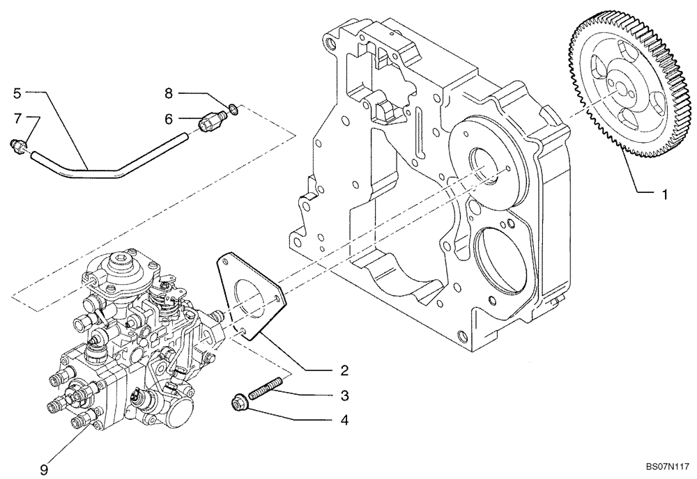 Схема запчастей Case 580M - (03-06) - FUEL INJECTION SYSTEM (03) - FUEL SYSTEM