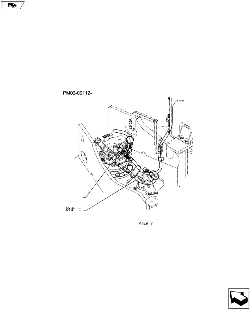 Схема запчастей Case CX55BMSR - (01-030[04]) - HYD LINES, RETURN (ROTARY) (35) - HYDRAULIC SYSTEMS