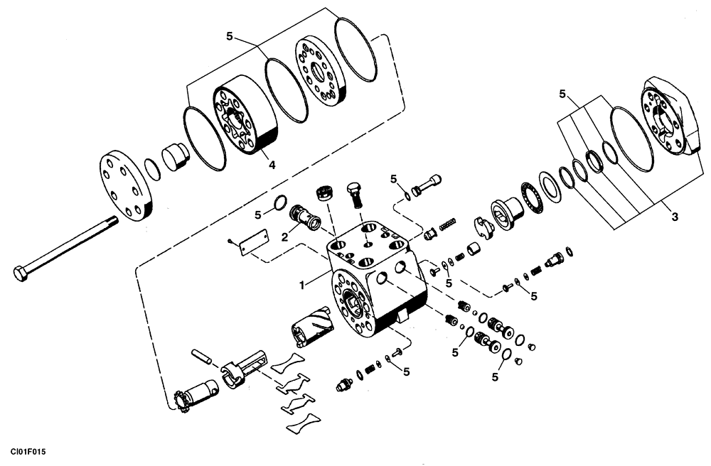 Схема запчастей Case SV216 - (06-005-00[01]) - STEERING CONTROL VALVE (05) - STEERING