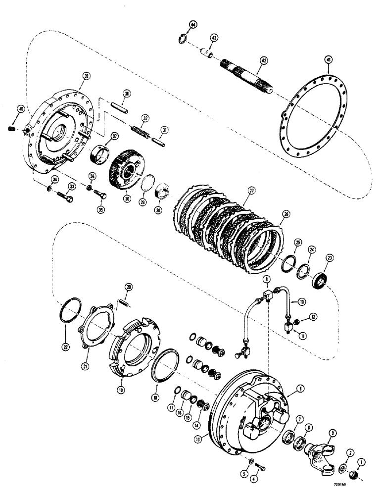 Схема запчастей Case 600 - (110) - TRANSMISSION, REAR COVER AND BRAKE (03) - TRANSMISSION