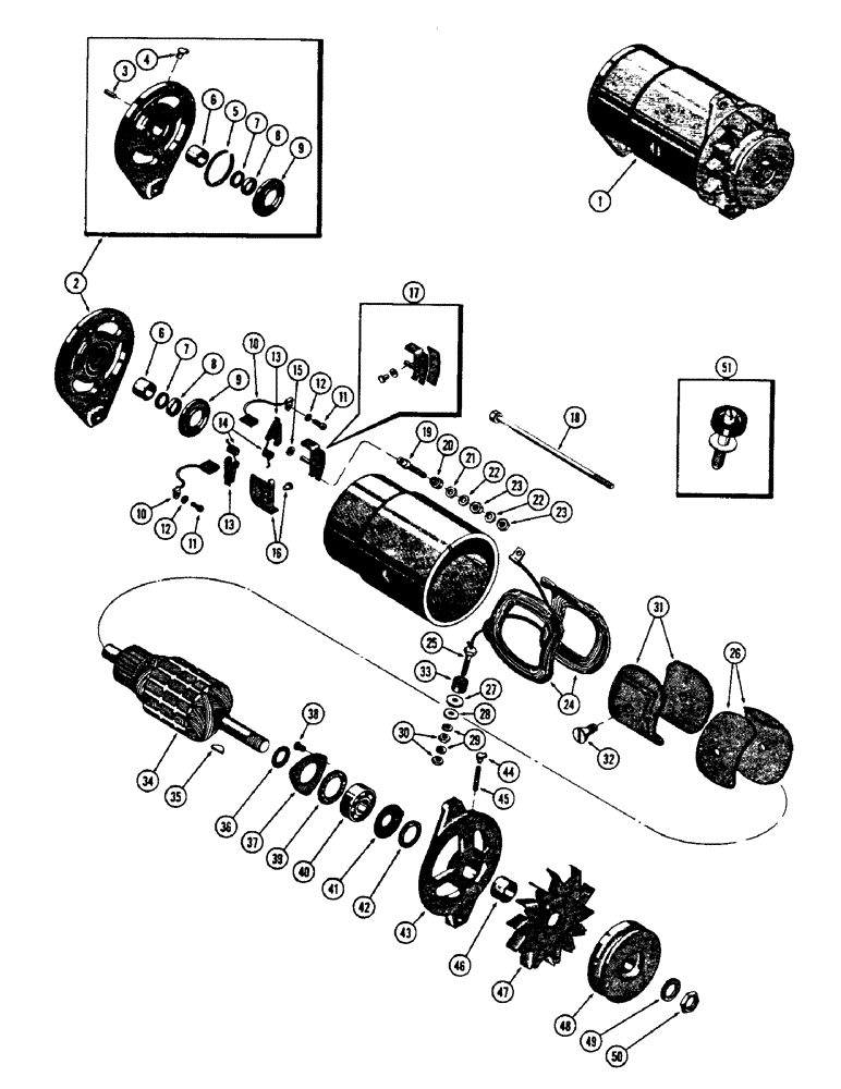 Схема запчастей Case W5A - (094) - GENERATOR, (188) DIESEL ENGINE (04) - ELECTRICAL SYSTEMS