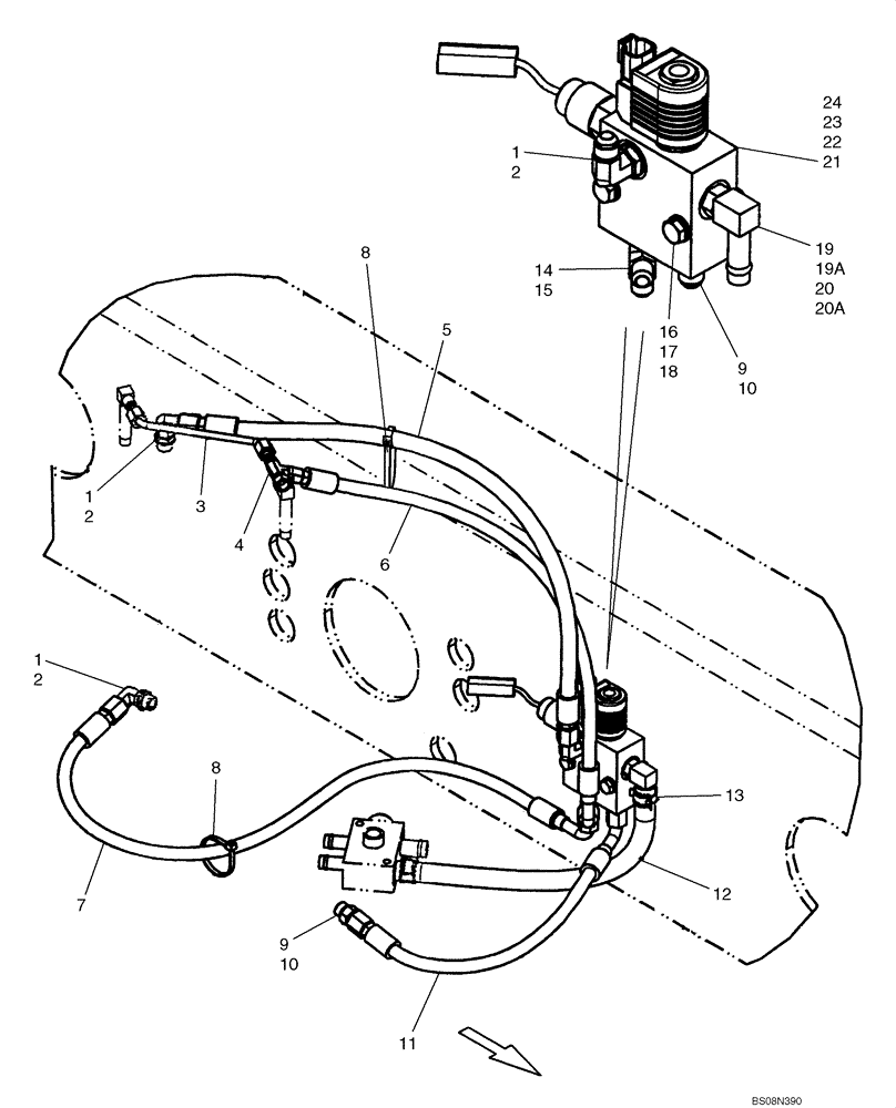 Схема запчастей Case 440 - (07-01) - BRAKE SYSTEM - HYDRAULIC (07) - BRAKES