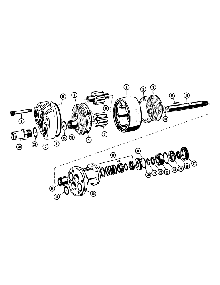 Схема запчастей Case W7 - (272) - A17618 HYDRAULIC PUMP (08) - HYDRAULICS