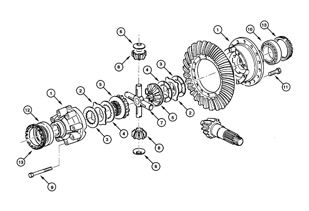 Схема запчастей Case 845 - (06.29[00]) - REAR AXLE GRAZIANO - DIFFERENTIAL (06) - POWER TRAIN