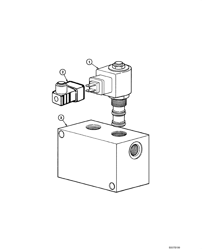 Схема запчастей Case 885 - (08.70[00]) - SOLENOID VALVE - ASSEMBLY (08) - HYDRAULICS