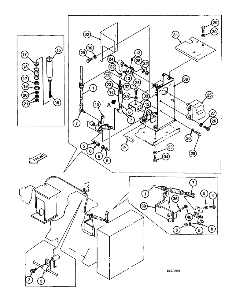 Схема запчастей Case 9040B - (3-10) - THROTTLE AND FUEL SHUTOFF CONTROLS, P.I.N. DAC04#2001 AND AFTER (03) - FUEL SYSTEM