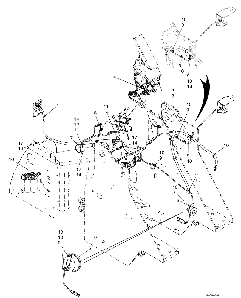 Схема запчастей Case 921E - (04-04A) - HARNESS, FRONT - 87673187 - IF USED (04) - ELECTRICAL SYSTEMS