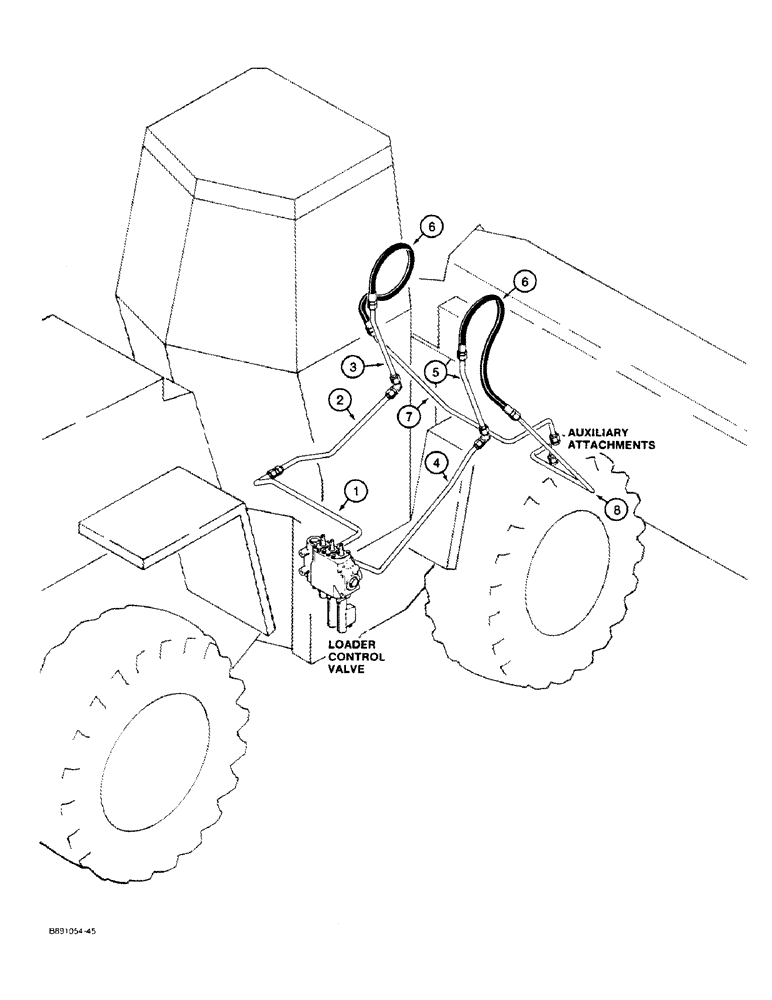 Схема запчастей Case W11B - (1-020) - PICTORIAL INDEX, AUXILIARY HYDRAULIC CIRCUIT (00) - PICTORIAL INDEX