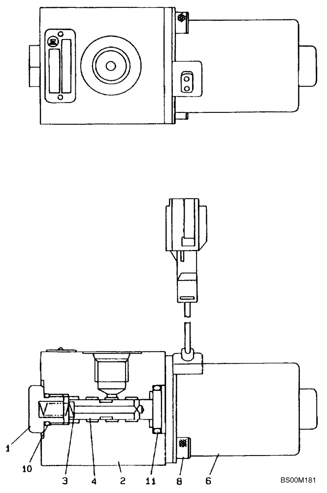 Схема запчастей Case CX330 - (08-259-00[01]) - VALVE, SOLENOID - FREE SWING (08) - HYDRAULICS