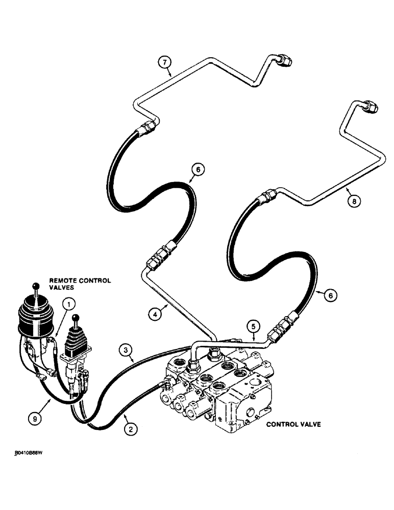 Схема запчастей Case W36 - (1-16) - PICTORIAL INDEX, AUXILIARY HYDRAULIC CIRCUIT (00) - PICTORIAL INDEX