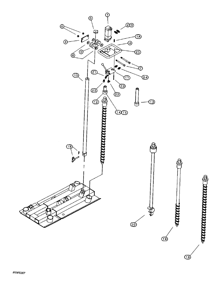 Схема запчастей Case 300CM - (9-24) - POWER HAND AUGER - 300CM 