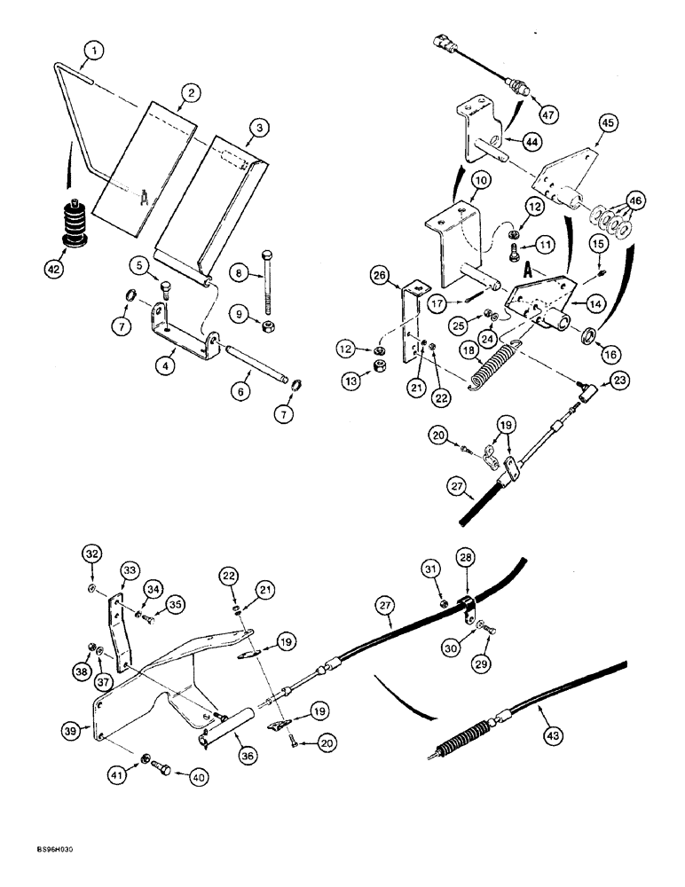 Схема запчастей Case 821B - (3-02) - FOOT THROTTLE CONTROL (03) - FUEL SYSTEM