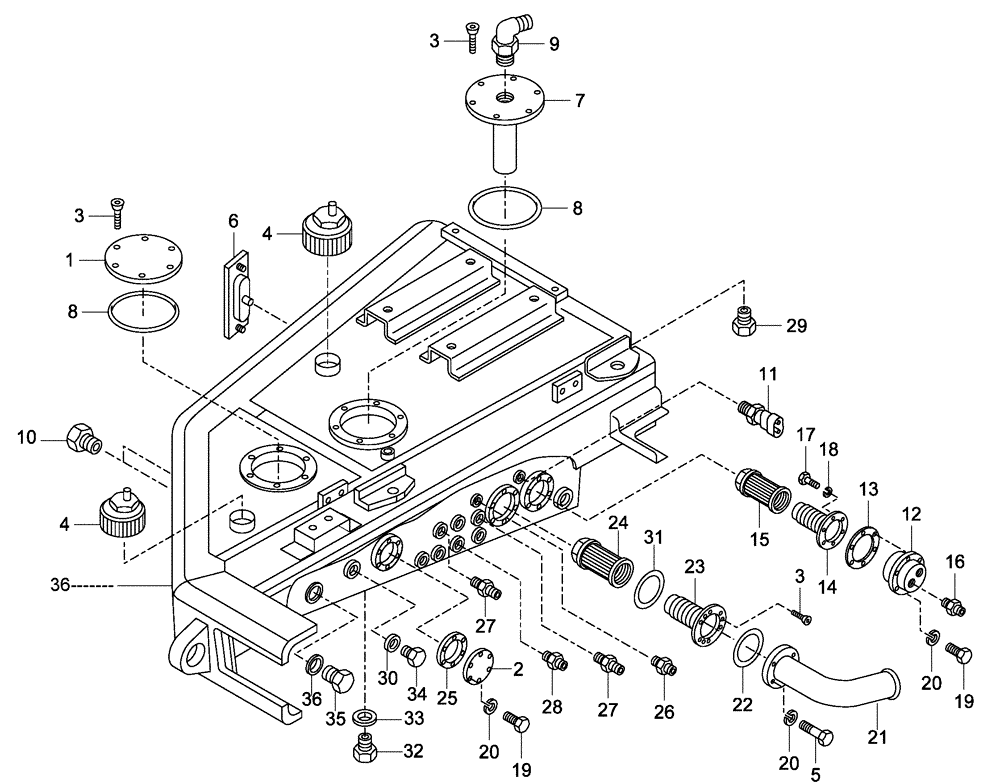 Схема запчастей Case 335 - (43A00030802[001]) - STEERING SYSTEM - HYDRAULIC CIRCUIT (87554111) (09) - Implement / Hydraulics / Frame / Brakes