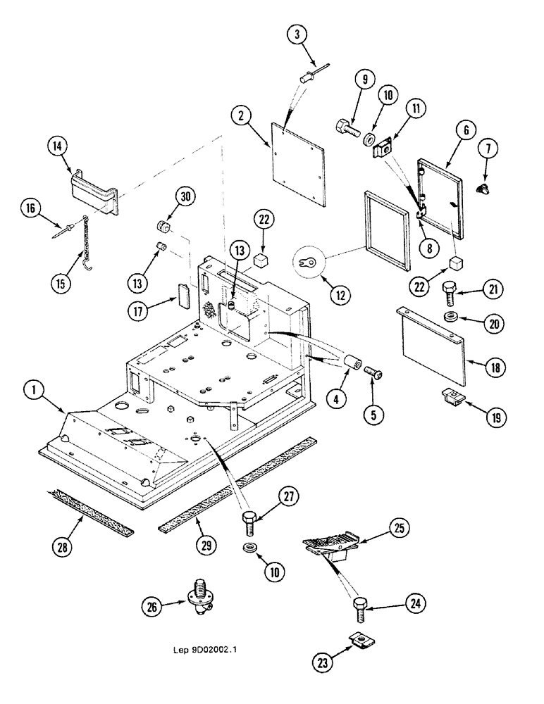 Схема запчастей Case 688C - (9D-06) - CAB FITTING, (10940-) (05.1) - UPPERSTRUCTURE CHASSIS/ATTACHMENTS