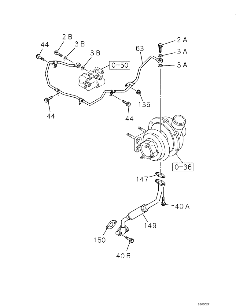 Схема запчастей Case CX350B - (02-32) - OIL CIRCUIT (02) - ENGINE