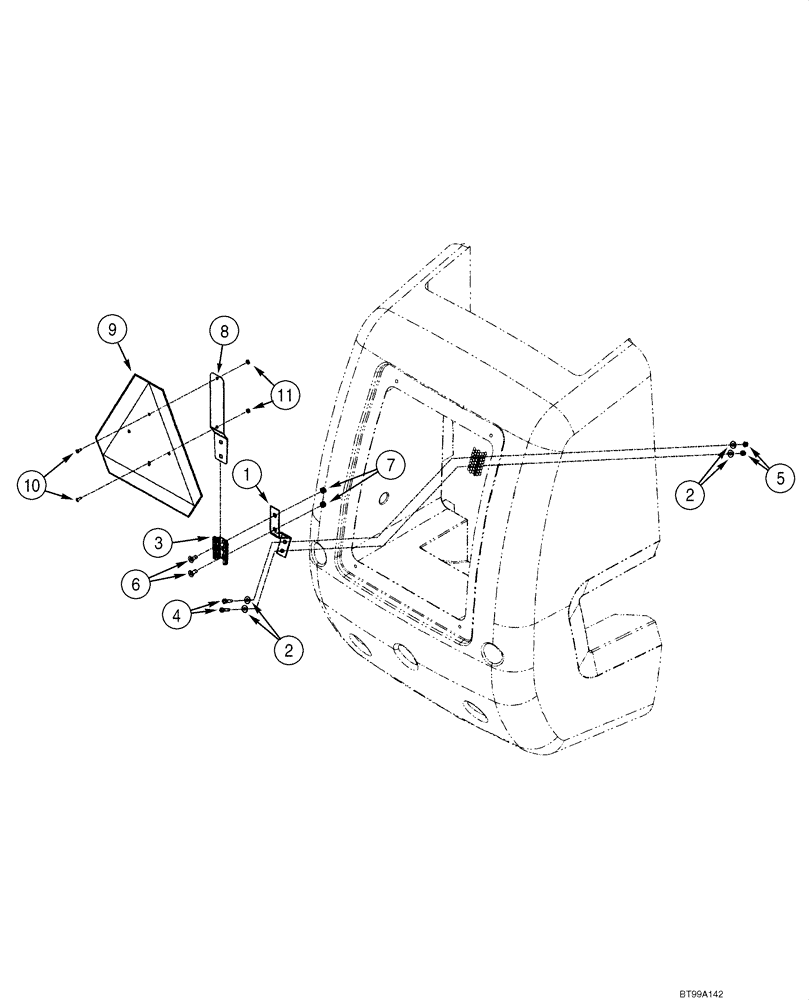 Схема запчастей Case 586G - (09-30) - SLOW MOVING VEHICLE EMBLEM (09) - CHASSIS