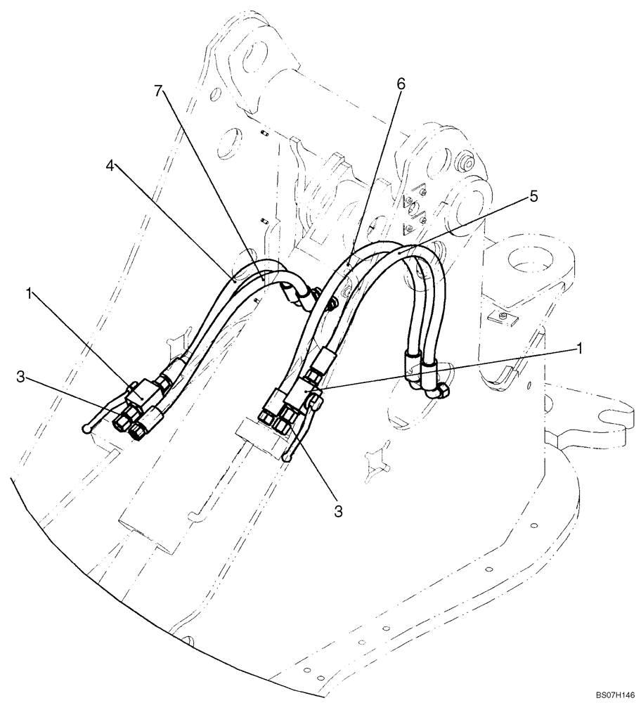 Схема запчастей Case 221E - (20.574[4554637000]) - HYDRAULIC SYSTEM ADDITIONAL FUNCT. LOADER BOOM (ITALY W/O PBS) (35) - HYDRAULIC SYSTEMS