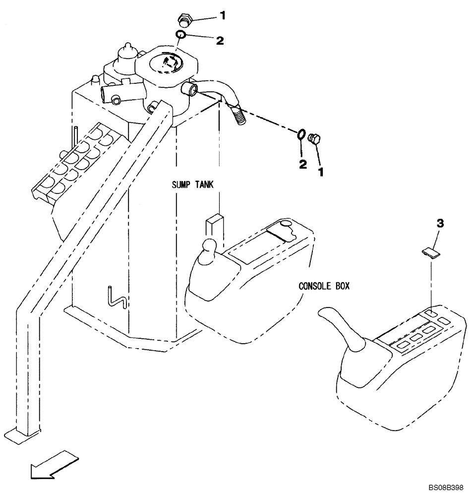 Схема запчастей Case CX80 - (08-80) - PLUG (08) - HYDRAULICS