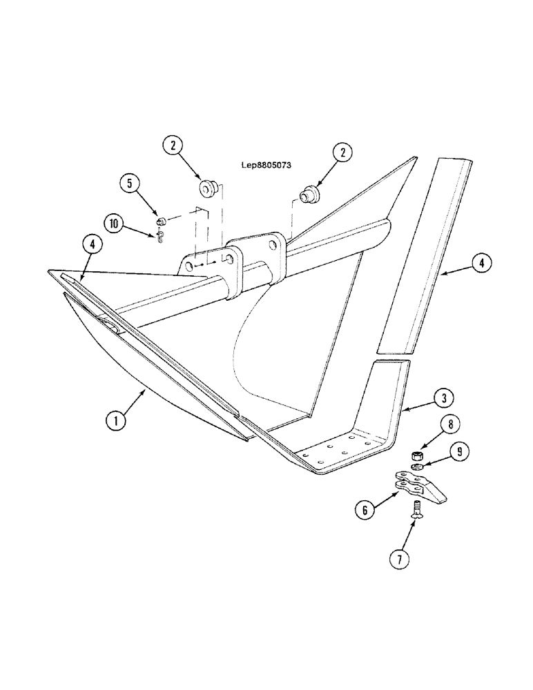 Схема запчастей Case 688C - (9G-28) - V-LINE BUCKET (0.50M 2.60M) (05.1) - UPPERSTRUCTURE CHASSIS/ATTACHMENTS