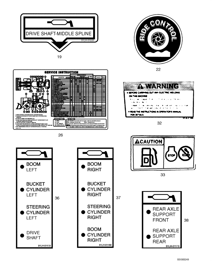 Схема запчастей Case 1221E - (09-40[01]) - DECALS, COMMON TO MODEL, NORTH AMERICA (B) (87745539) (09) - CHASSIS/ATTACHMENTS