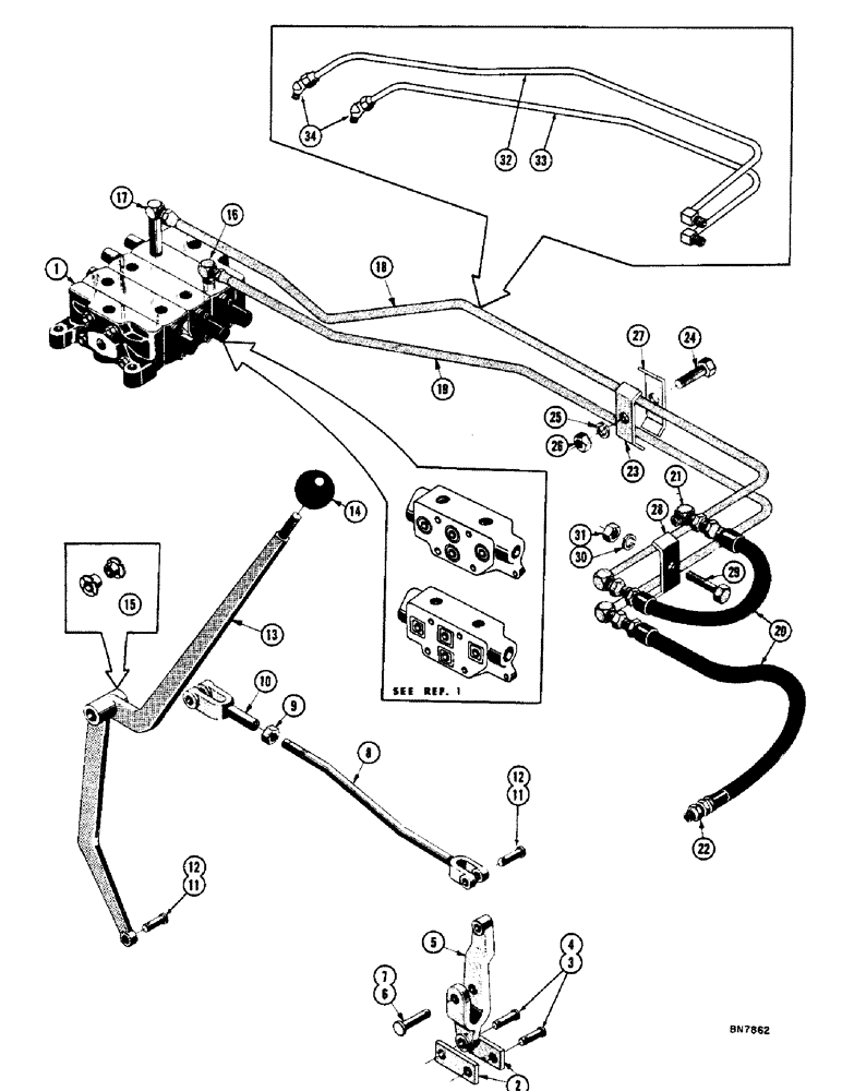 Схема запчастей Case 800 - (210) - SCARIFIER AND RIPPER HYDRAULICS (ANGLING DOZER ONLY) (07) - HYDRAULIC SYSTEM