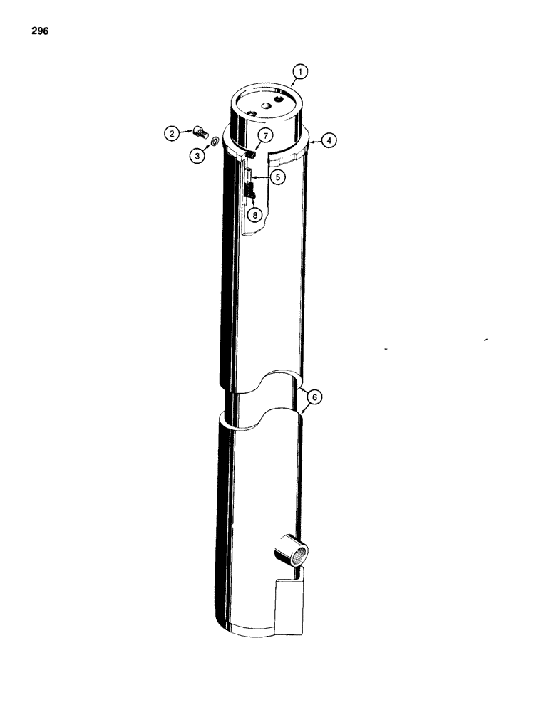 Схема запчастей Case 586D - (296) - MAST LIFT CYLINDERS (35) - HYDRAULIC SYSTEMS