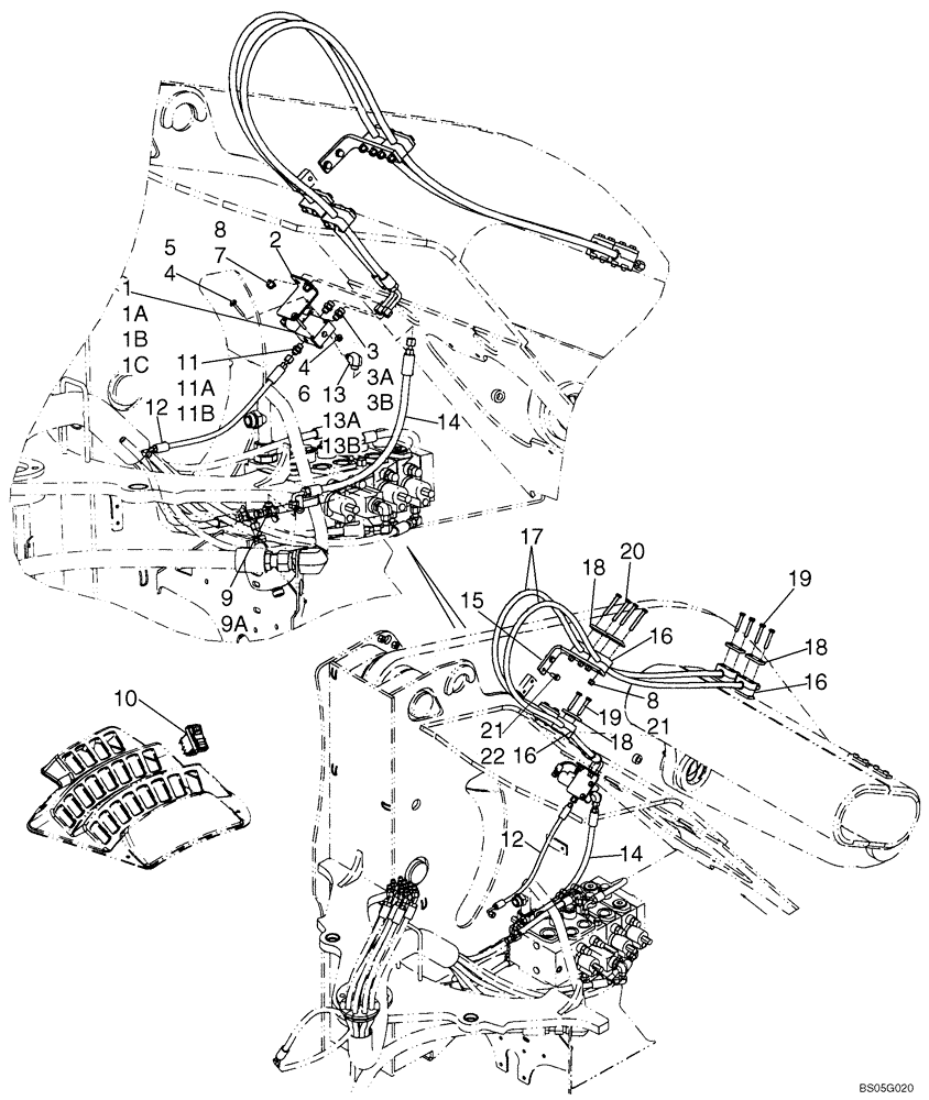 Схема запчастей Case 821E - (08-14) - HYDRAULICS - COUPLER LOCKING (08) - HYDRAULICS