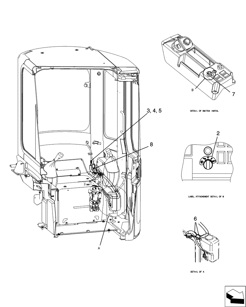 Схема запчастей Case CX31B - (01-101[00]) - HARNESS ASSY, CAB (55) - ELECTRICAL SYSTEMS