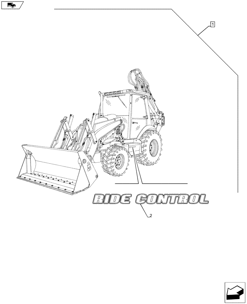 Схема запчастей Case 580SN - (88.035.04[03]) - DIA KIT, RIDE CONTROL (88) - ACCESSORIES