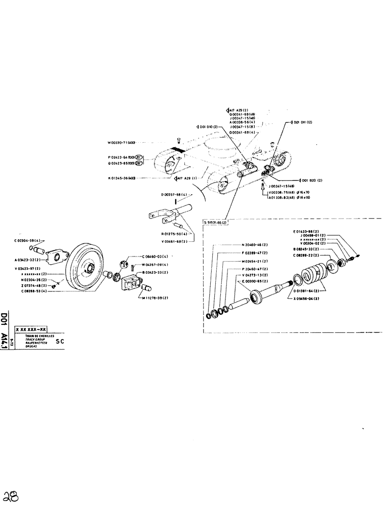 Схема запчастей Case SC150 - (028) - TRACK GROUP SC 