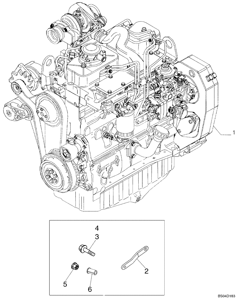 Схема запчастей Case 580M - (02-08) - ENGINE (02) - ENGINE