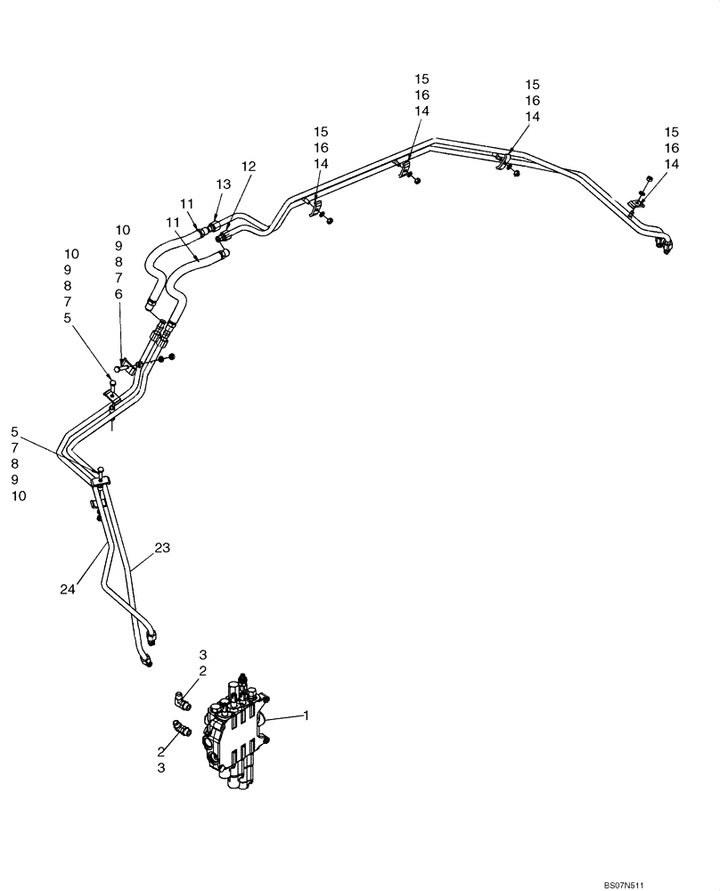 Схема запчастей Case 580M - (08-06) - HYDRAULICS - CYLINDER, LOADER CLAM (08) - HYDRAULICS